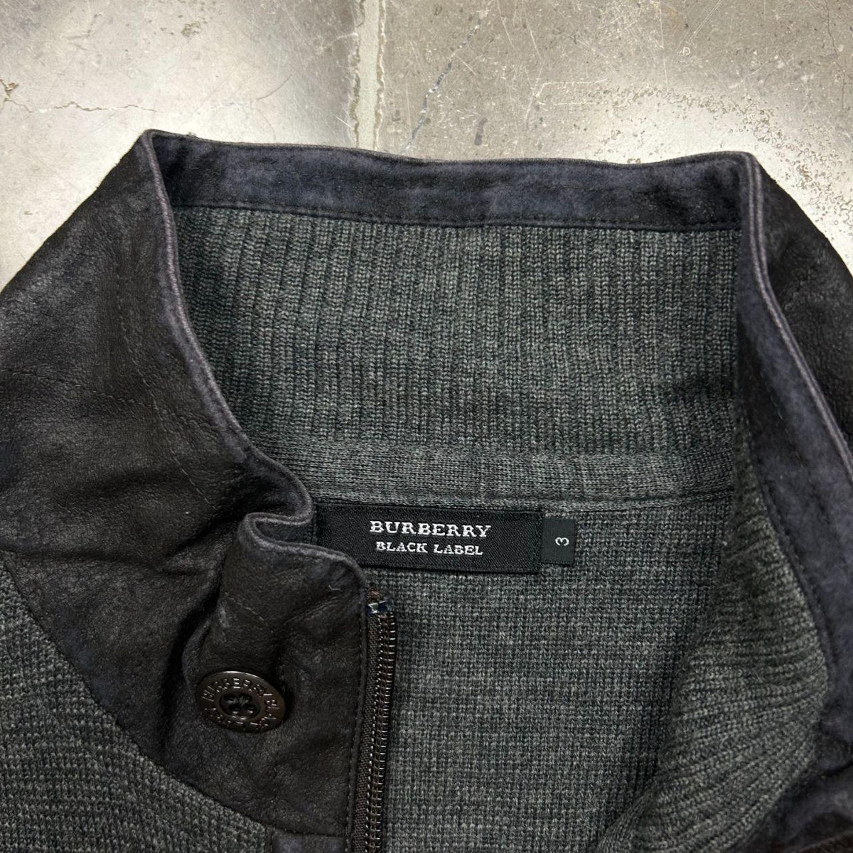 Burberry Black Label Knit Zip Up Jumper M