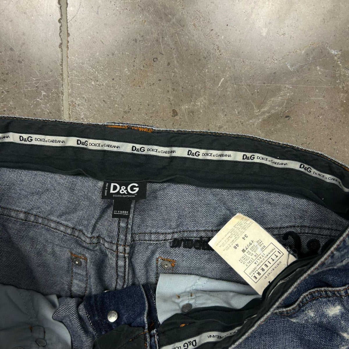 Dolce Gabbana Relaxed Straight Distressed Denim Jeans W34 L35