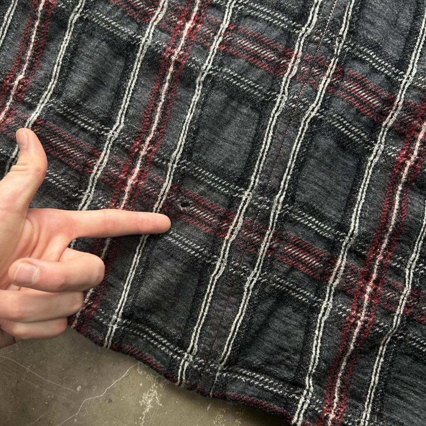 Men’s Comme des Garçons Homme Zip up Flannel Jacket M