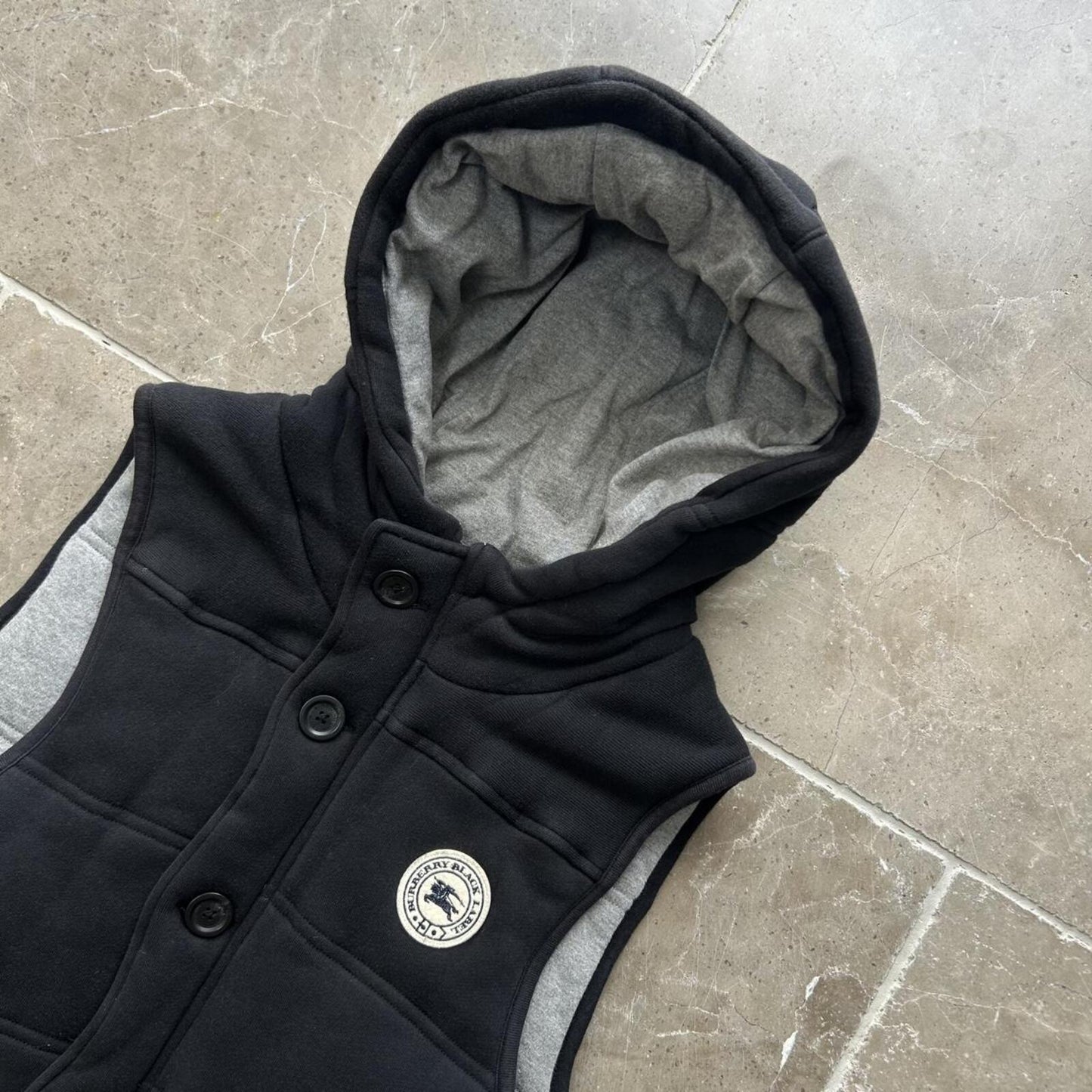Burberry Black Label Padded Gilet Hooded Vest Jacket S