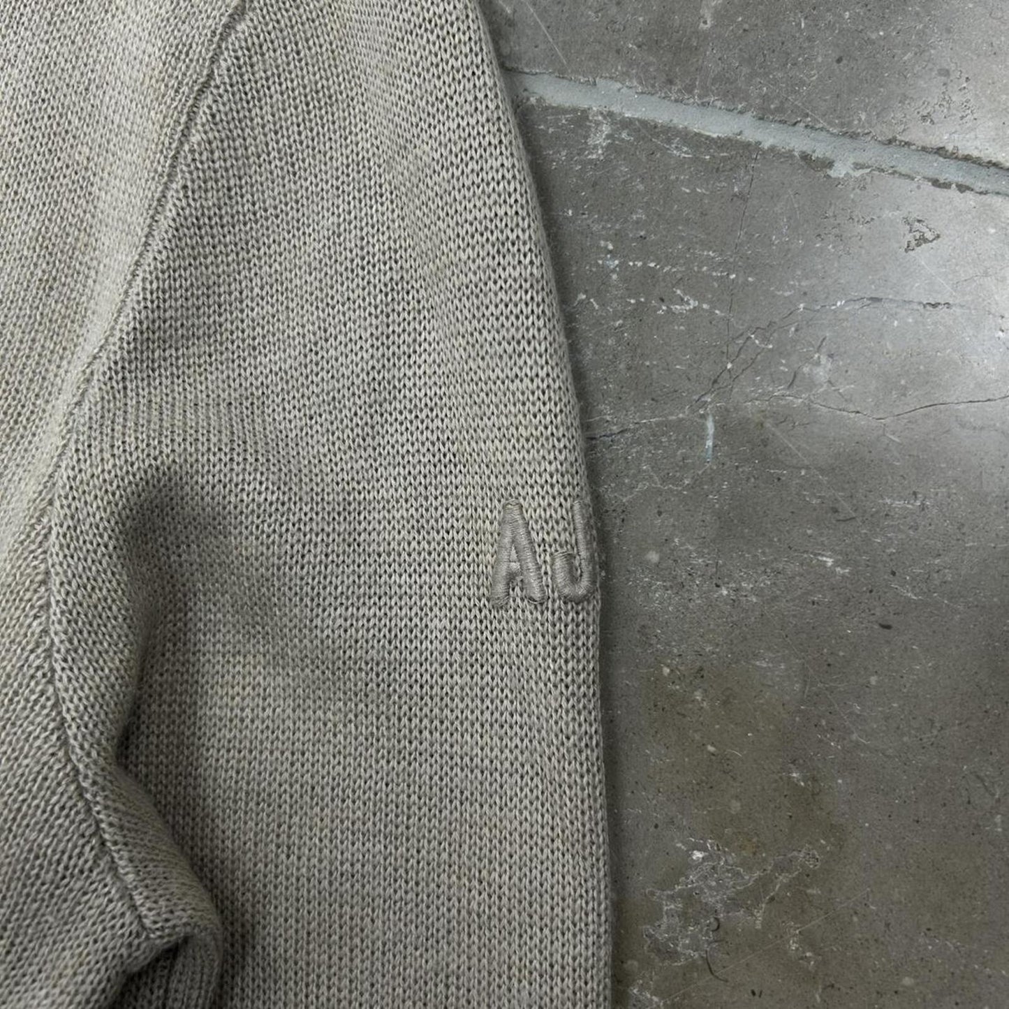 Vintage Armani Jeans Knitted Quarter Zip Jumper M