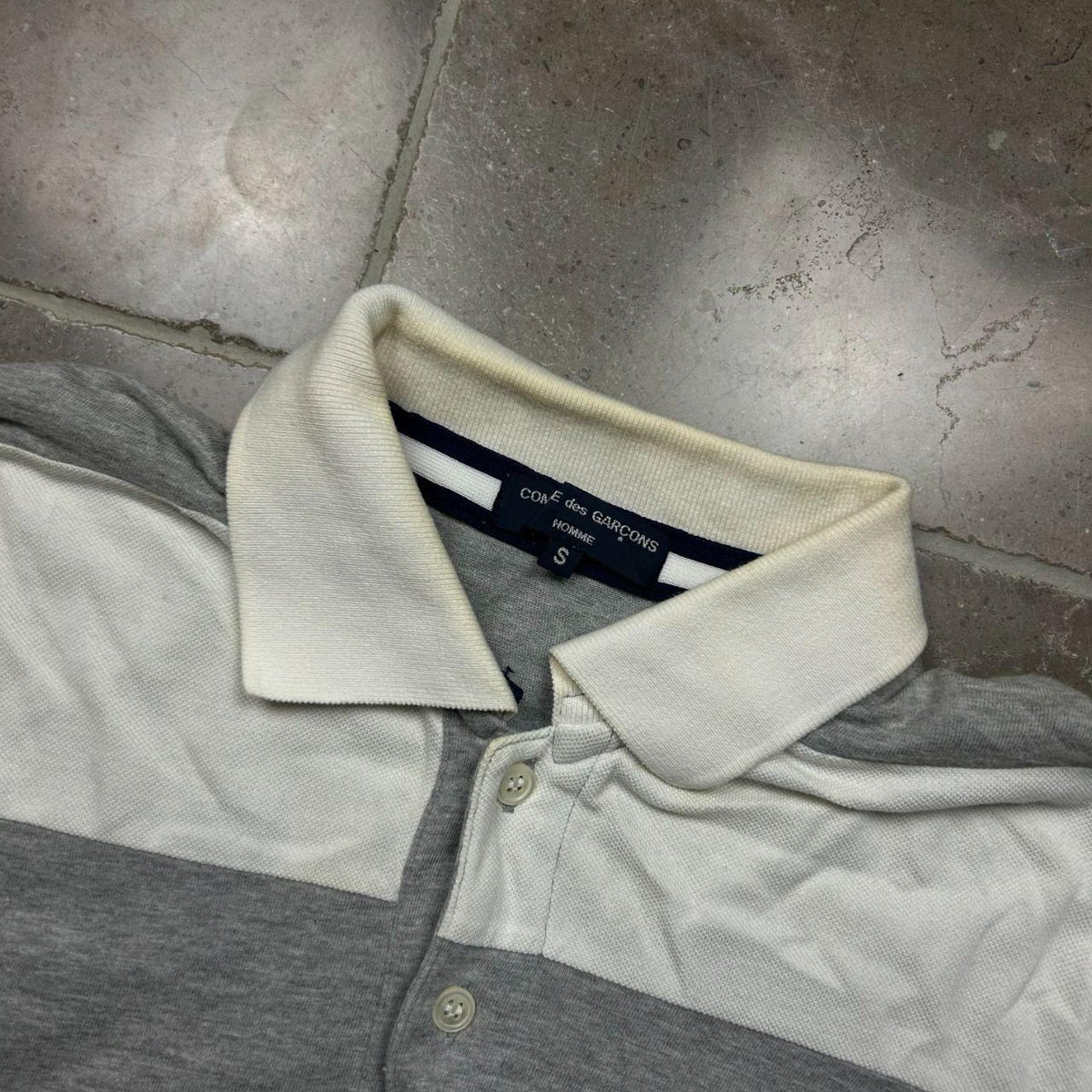 Comme Des Garcons Homme Striped Polo Shirt M
