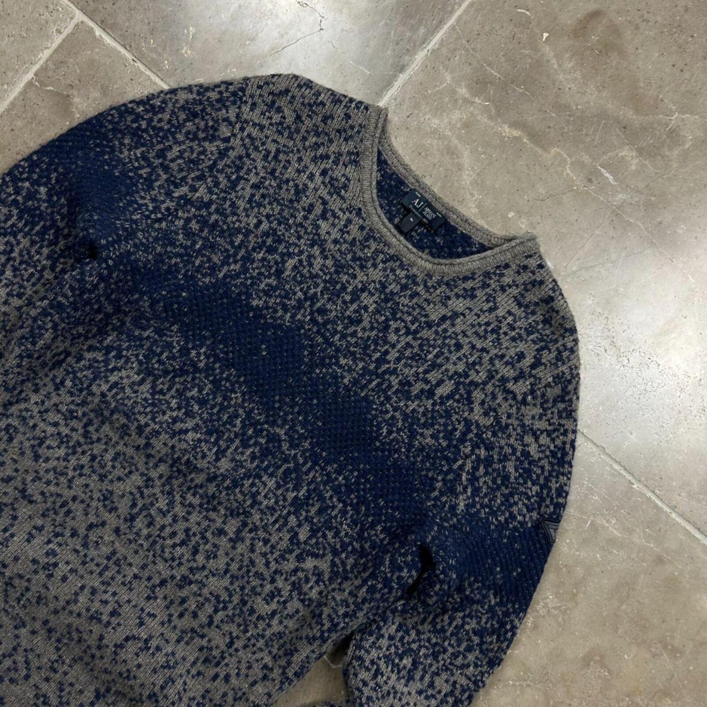 Vintage Armani Jeans Gradient Knit Jumper M