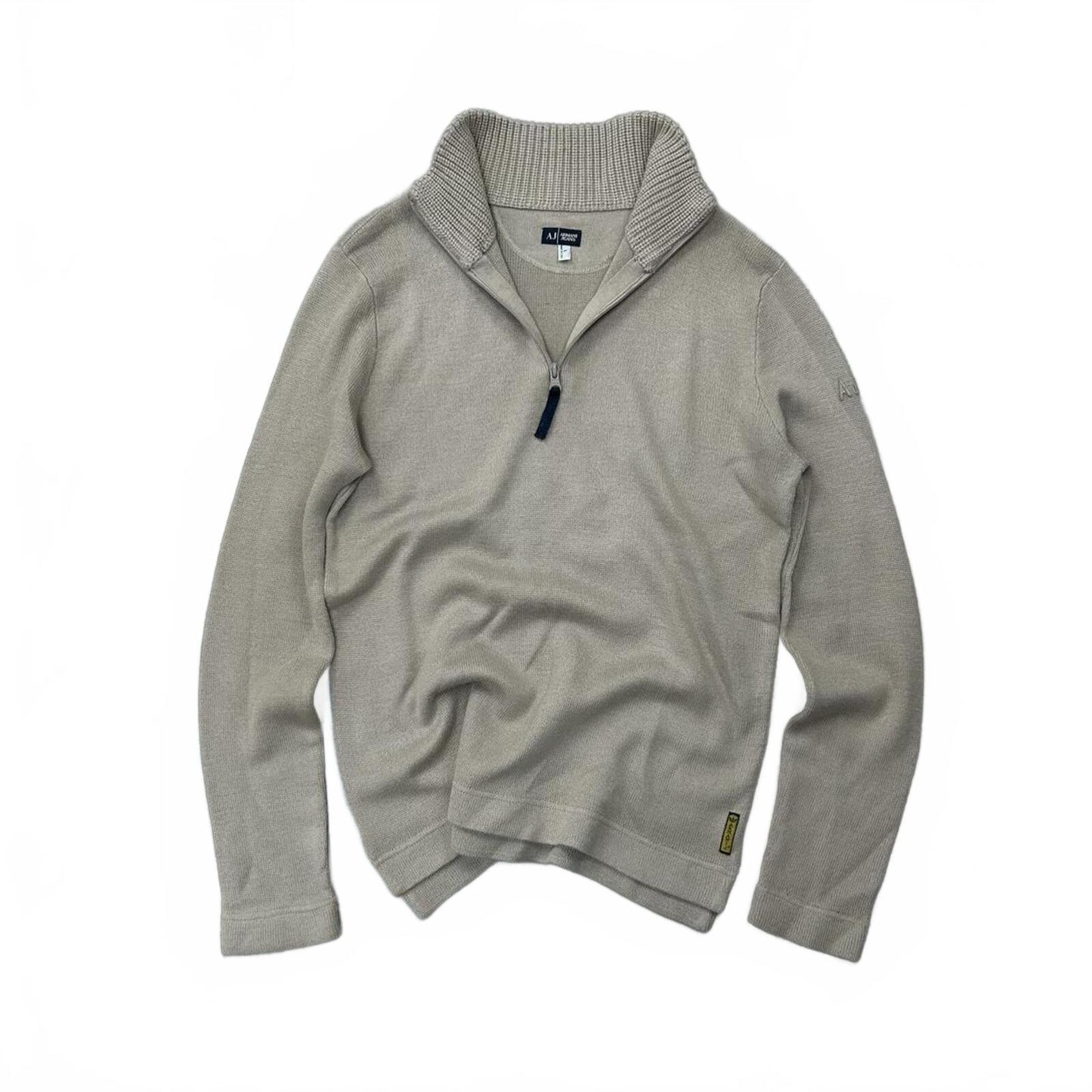 Vintage Armani Jeans Knitted Quarter Zip Jumper M