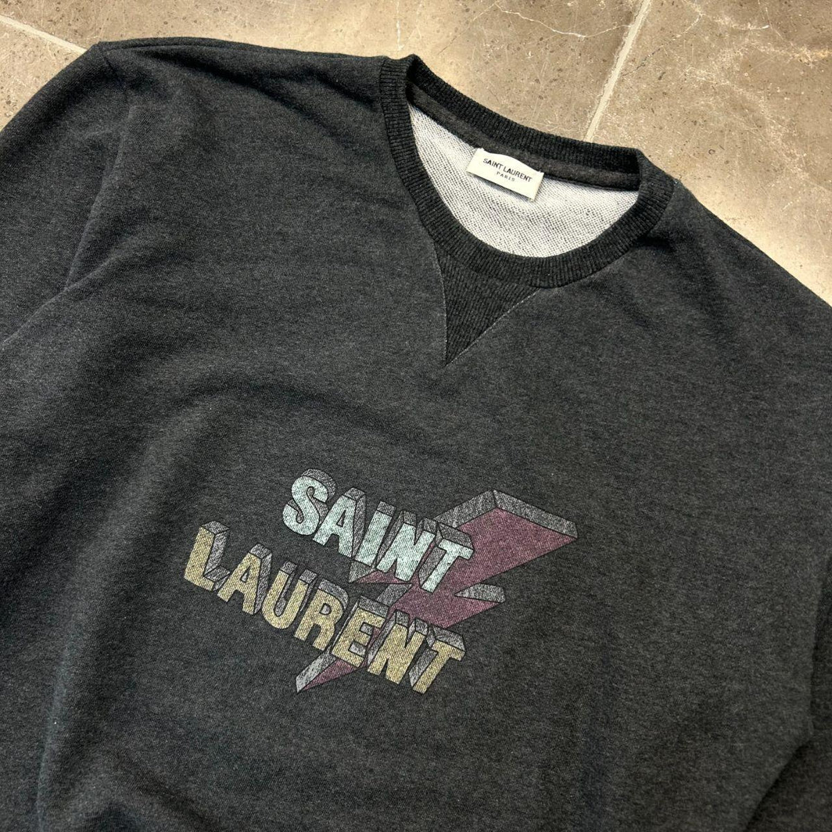 Saint Laurent Lighting Bolt Sweatshirt SS18 L