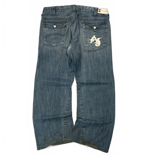 Vintage Armani Jeans Relaxed Baggy Logo Jeans W36 L29