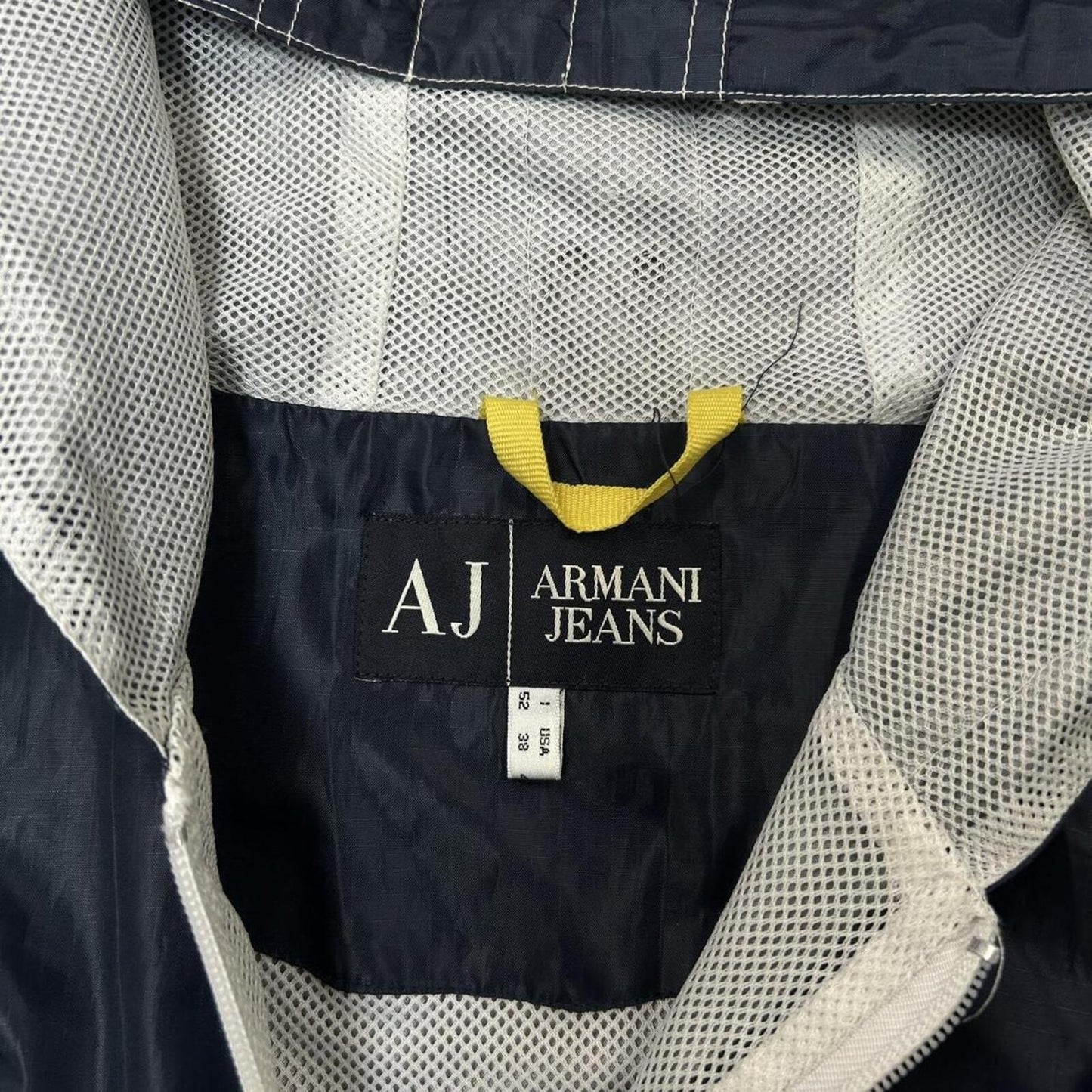 Vintage Armani Jeans Logo Lightweight Windbreaker Size L