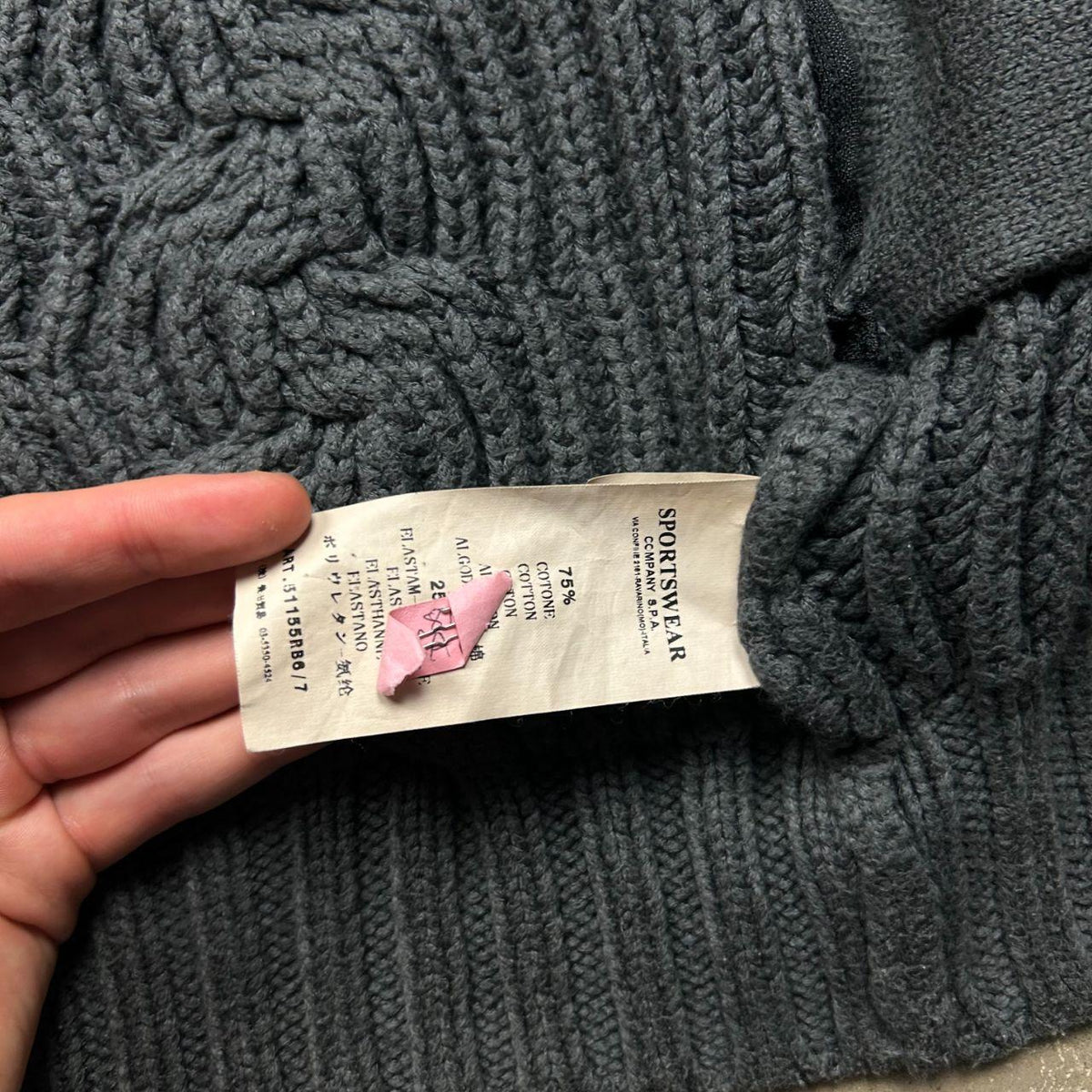Stone Island Heavyweight Cable President Knit Hooded Jumper S