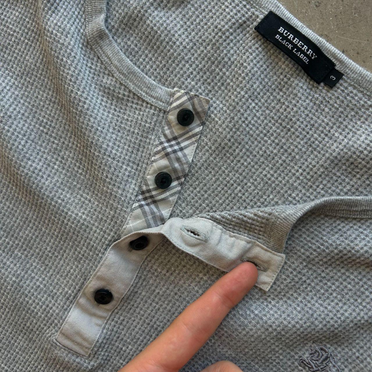 Burberry Black Label Waffle Henley Short Sleeve T Shirt M