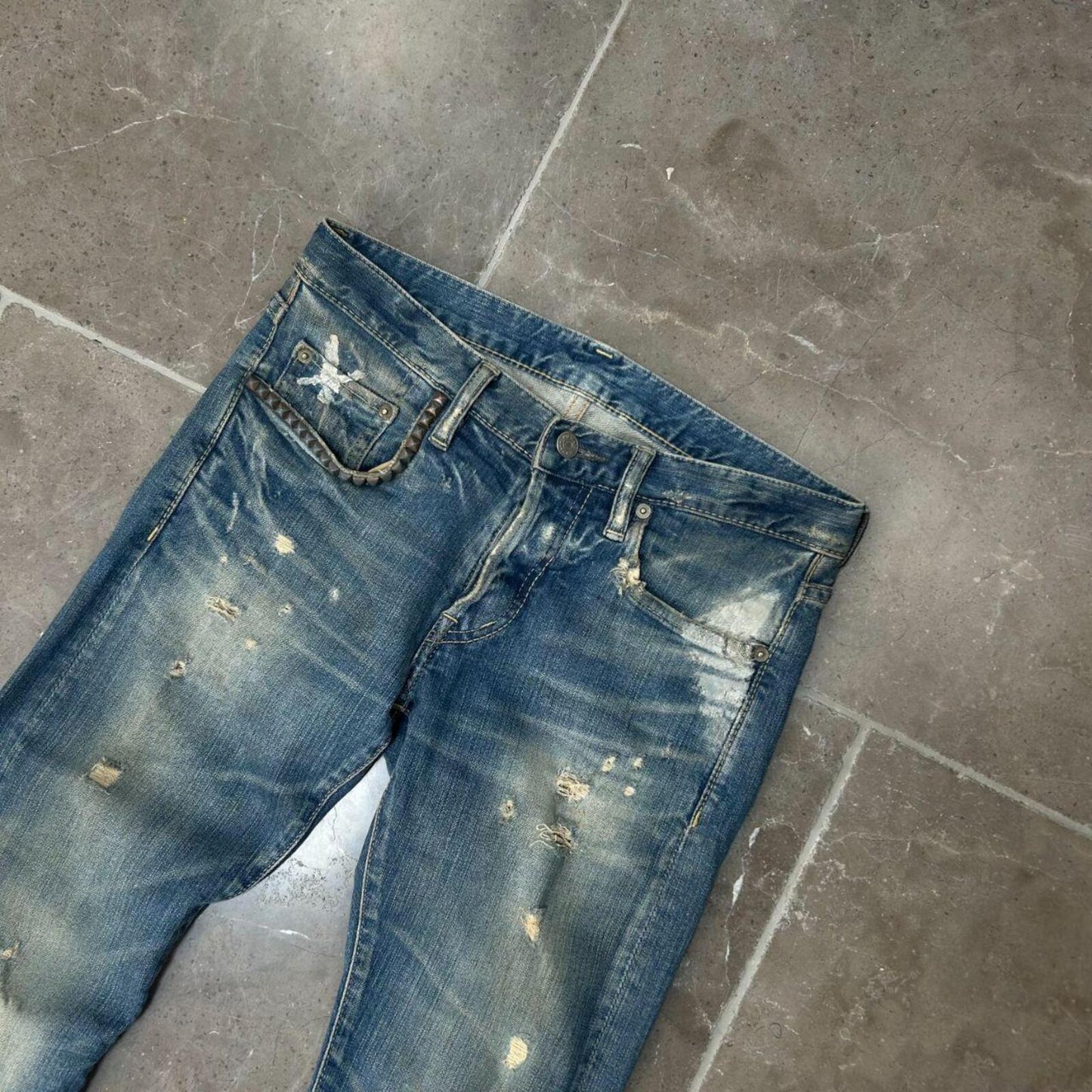 Hysteric Glamour Skinny Studded Denim Jeans W30 L30