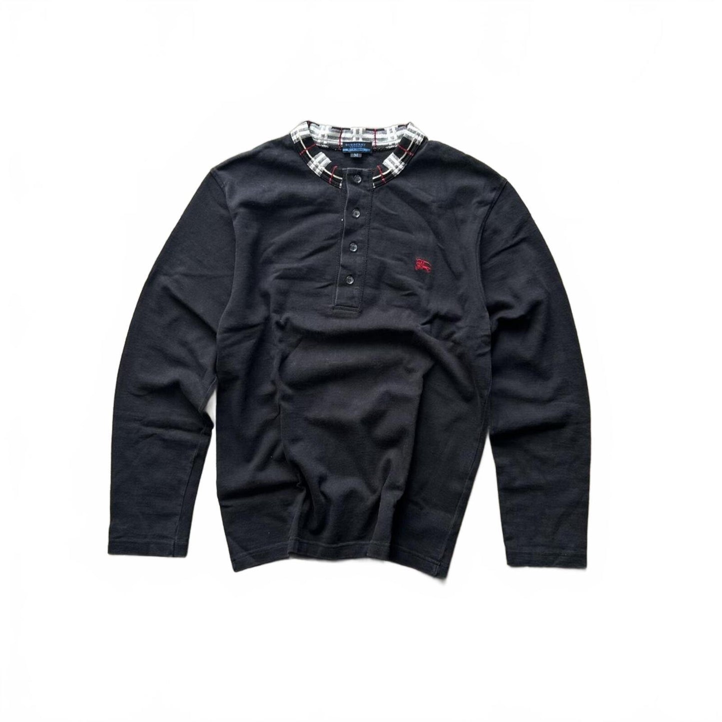 Burberry Blue Label Nova Check Cotton Henley T Shirt M