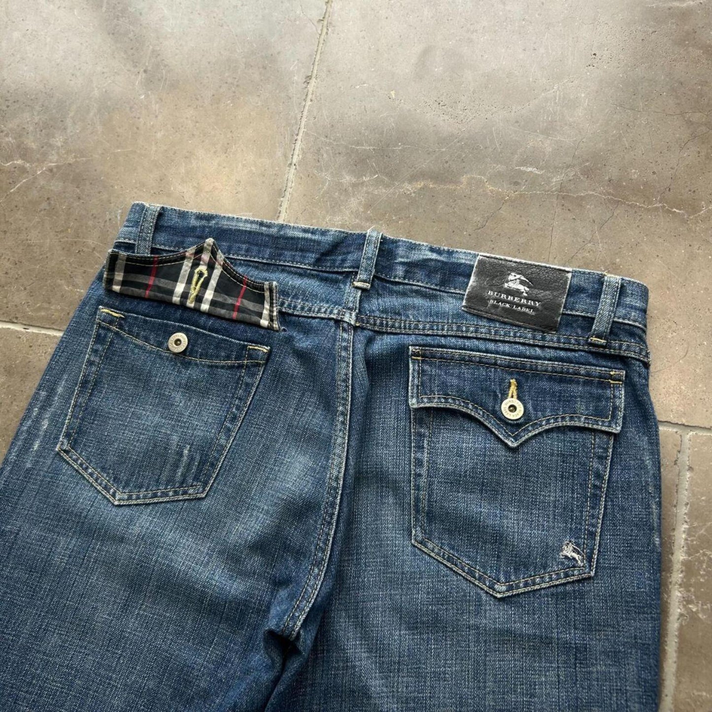 Vintage Burberry Black Label Relaxed Bootcut Jeans W32 L29