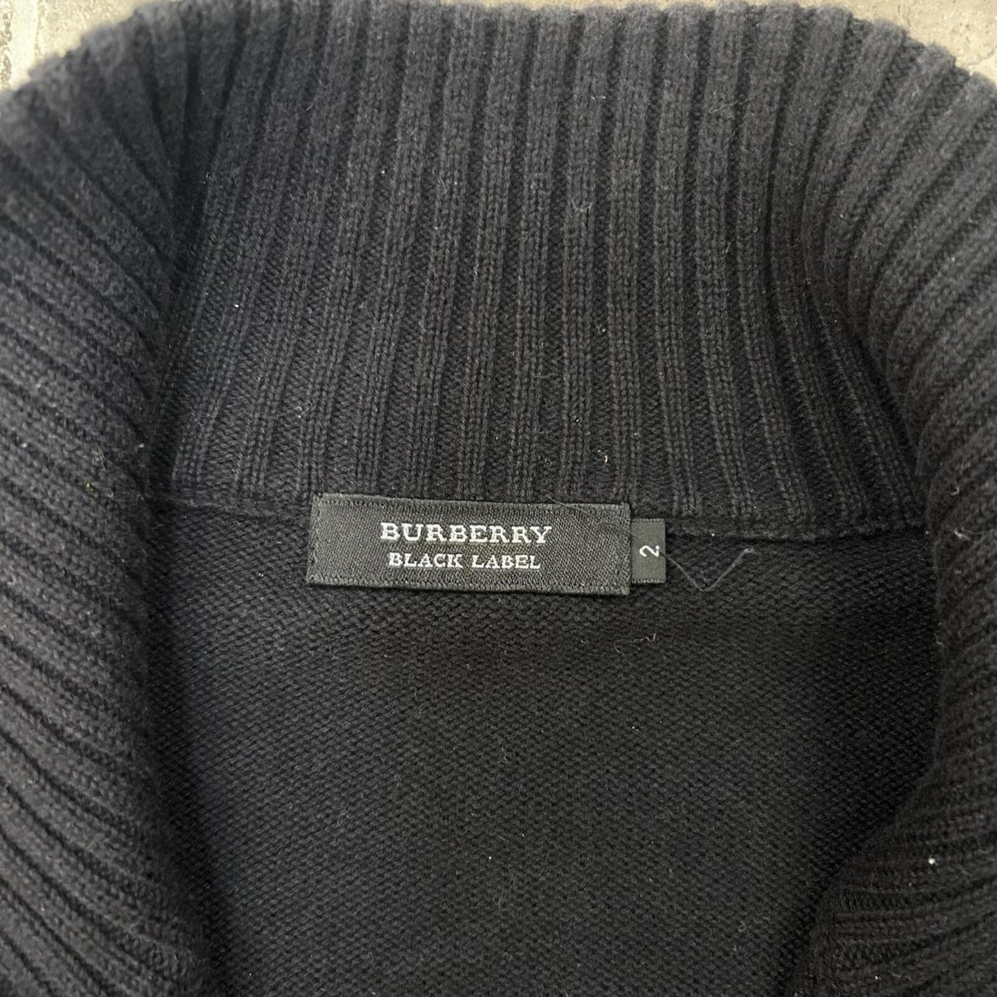 Burberry Black Label Nova Check Knit Zip Up Jumper S