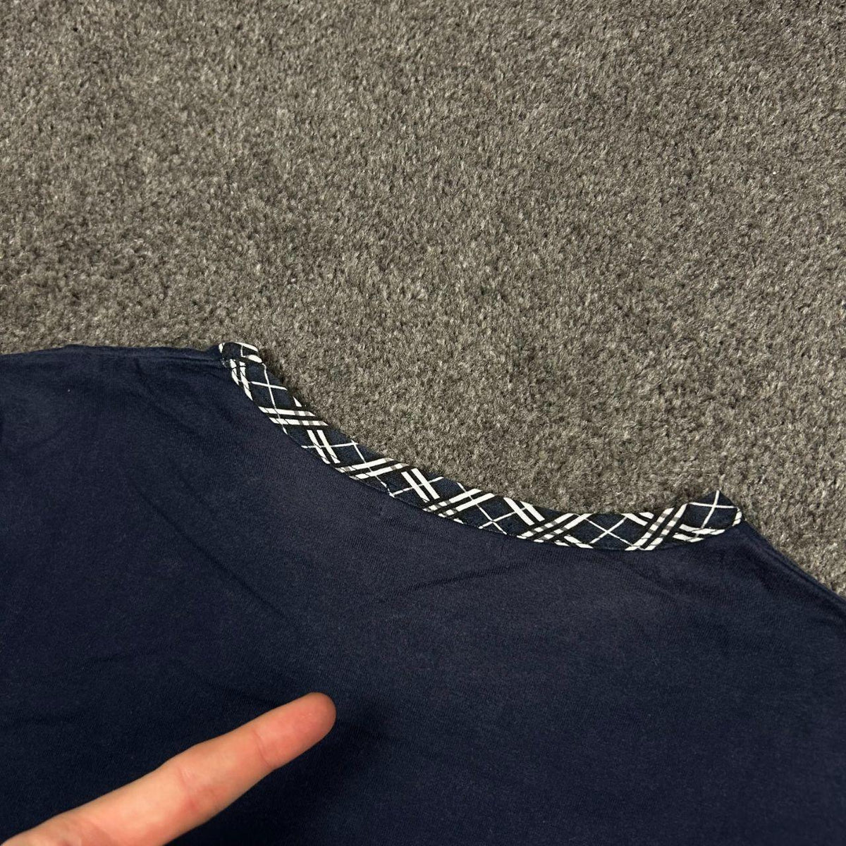 Burberry Black Label Nova Check Ringer T Shirt S