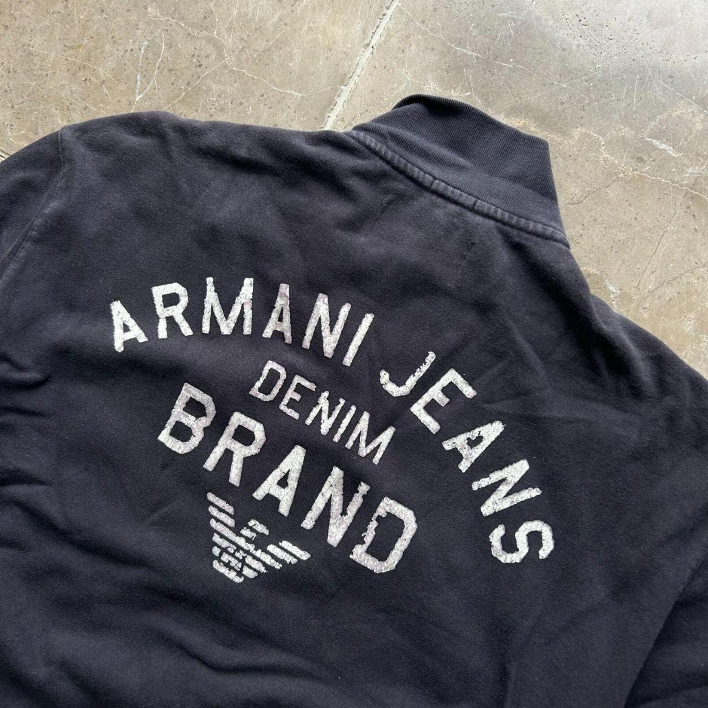 Vintage Armani Jeans Zip Up Jumper Size L