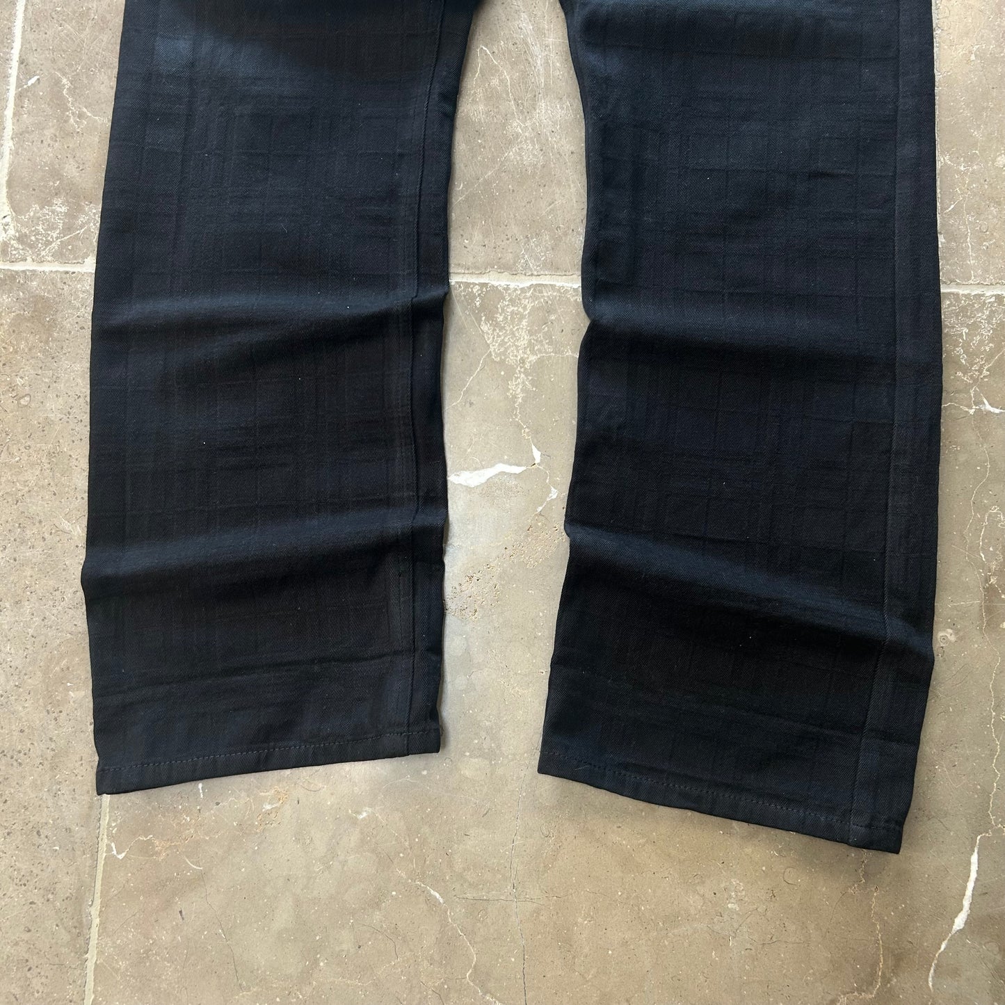 Vintage Burberry Black Label Shadow Check Jeans W32 L30
