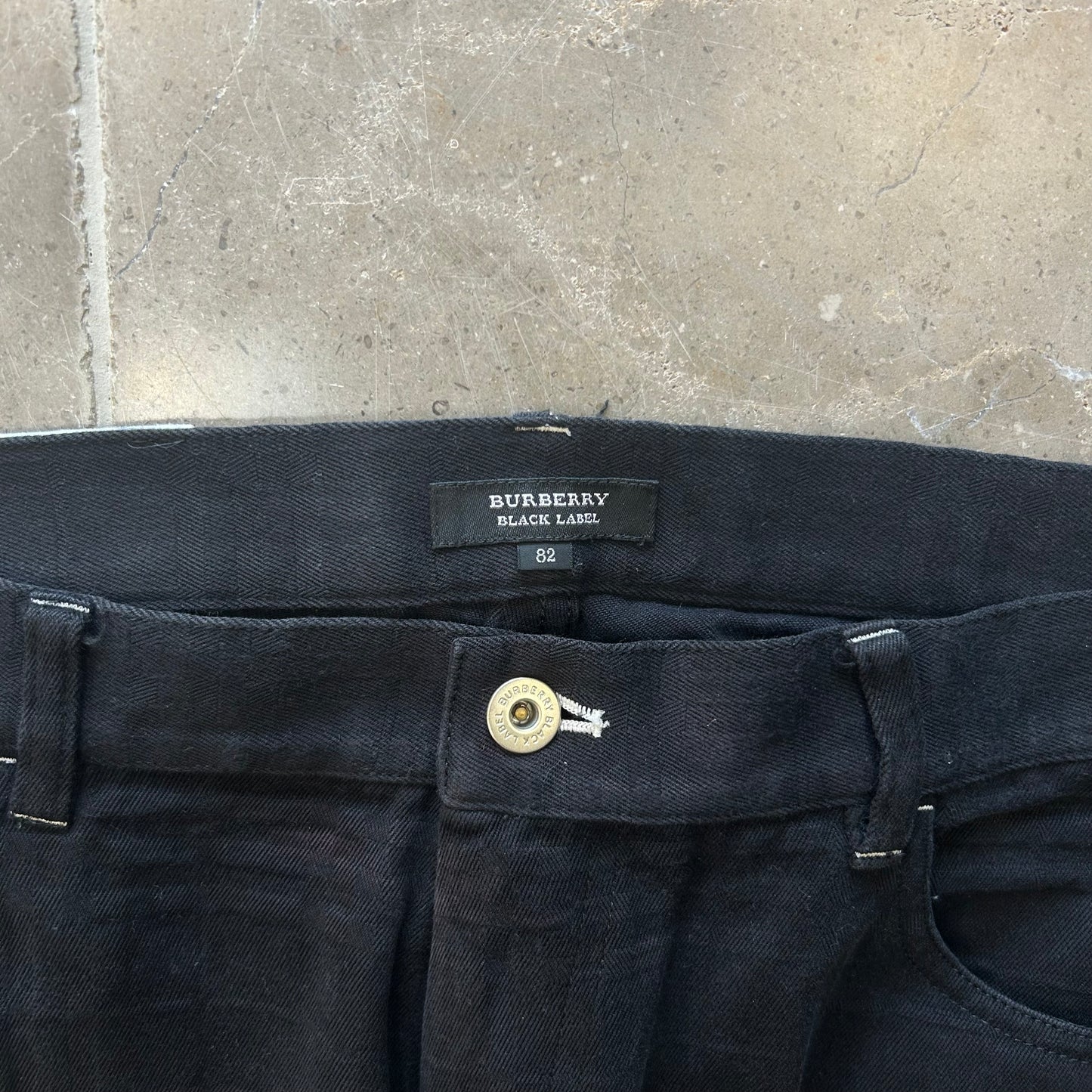 Vintage Burberry Black Label Shadow Check Jeans W32 L30
