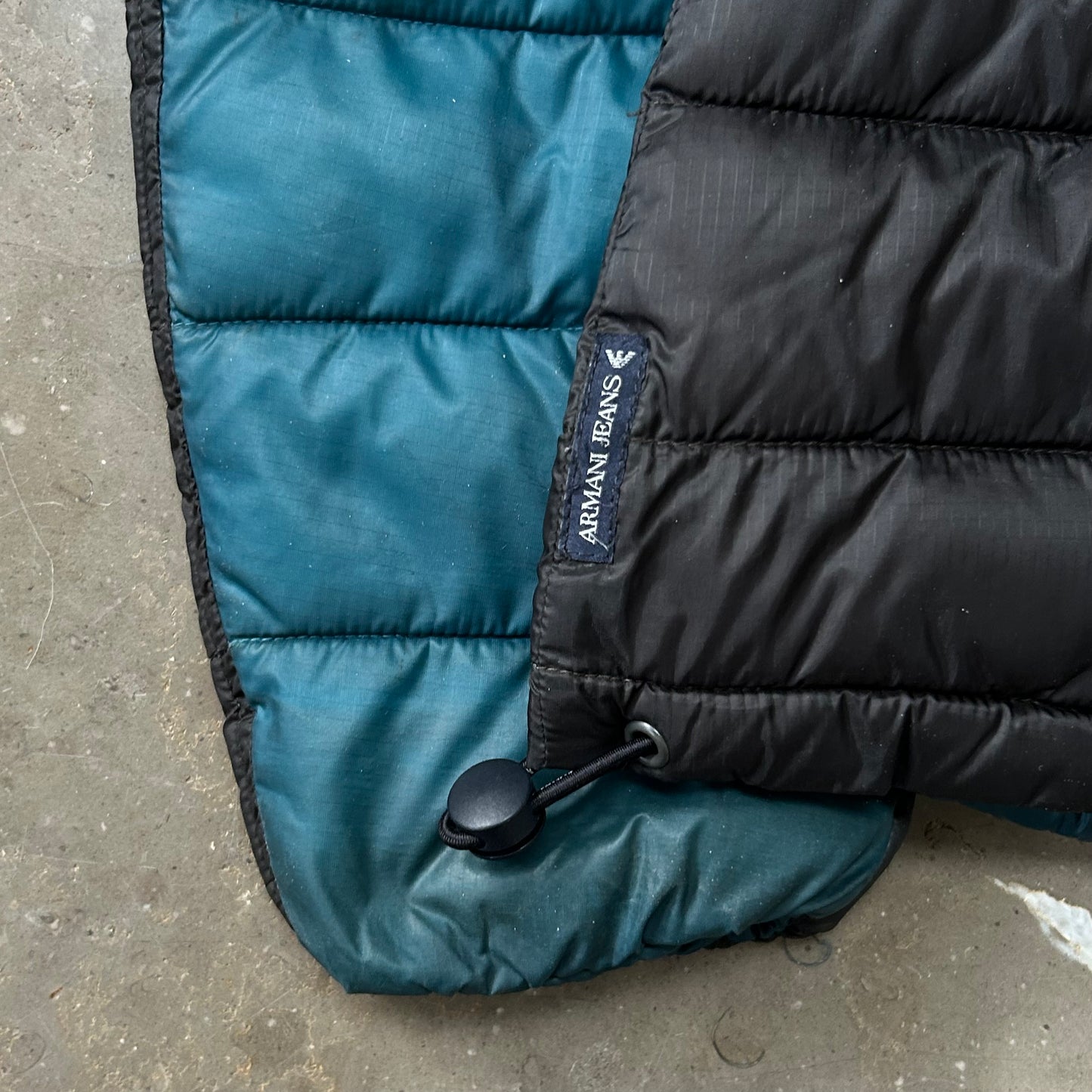 Vintage Armani Jeans Two Tone Reversible Puffer Jacket S