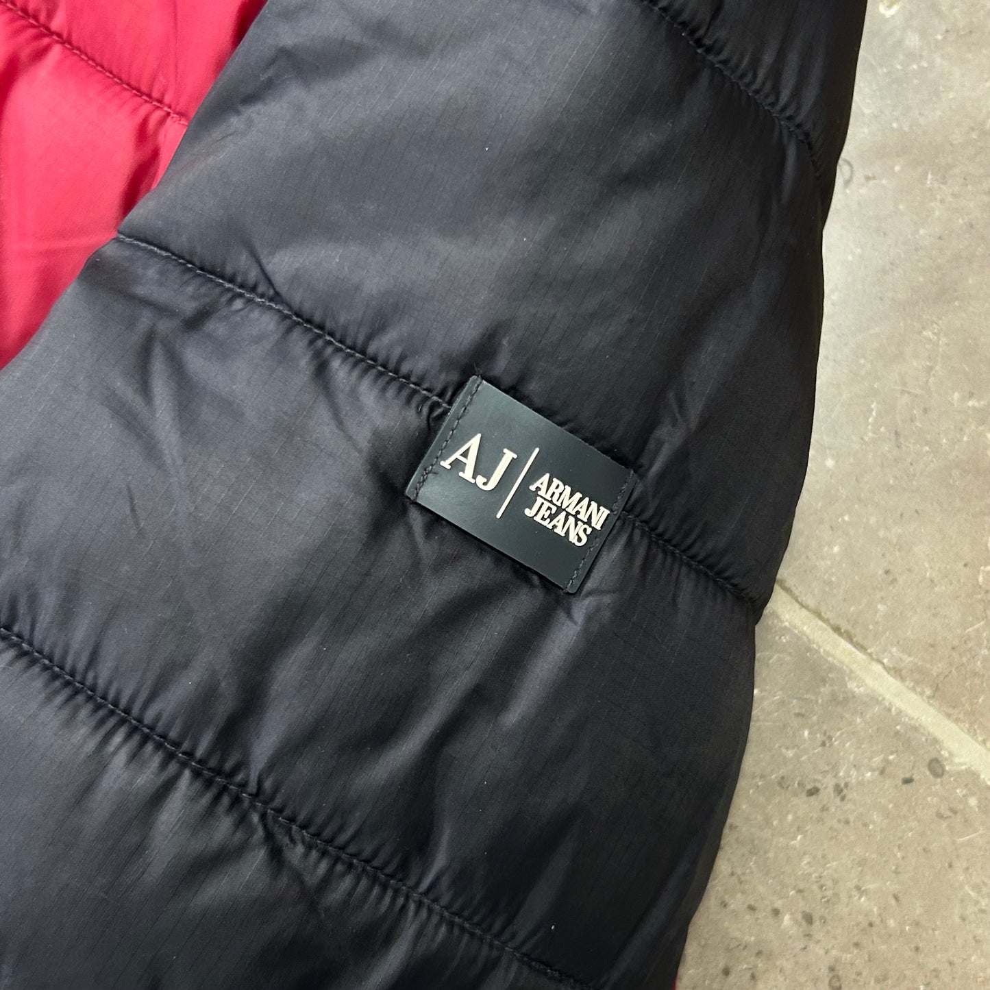 Vintage Armani Jeans Two Tone Reversible Puffer Jacket L