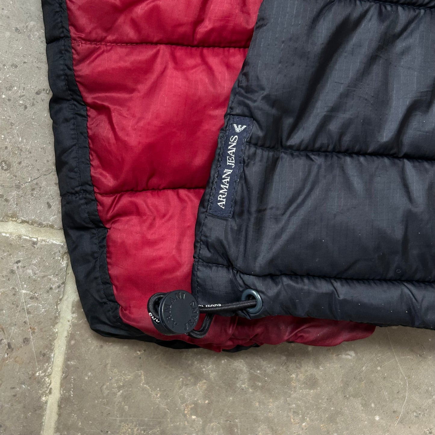 Vintage Armani Jeans Two Tone Reversible Puffer Jacket L