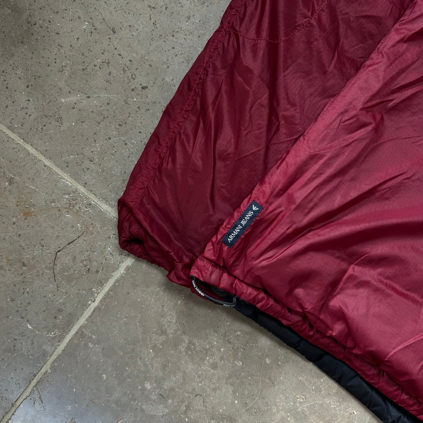 Vintage Armani Jeans Two Tone Reversible Puffer Jacket L