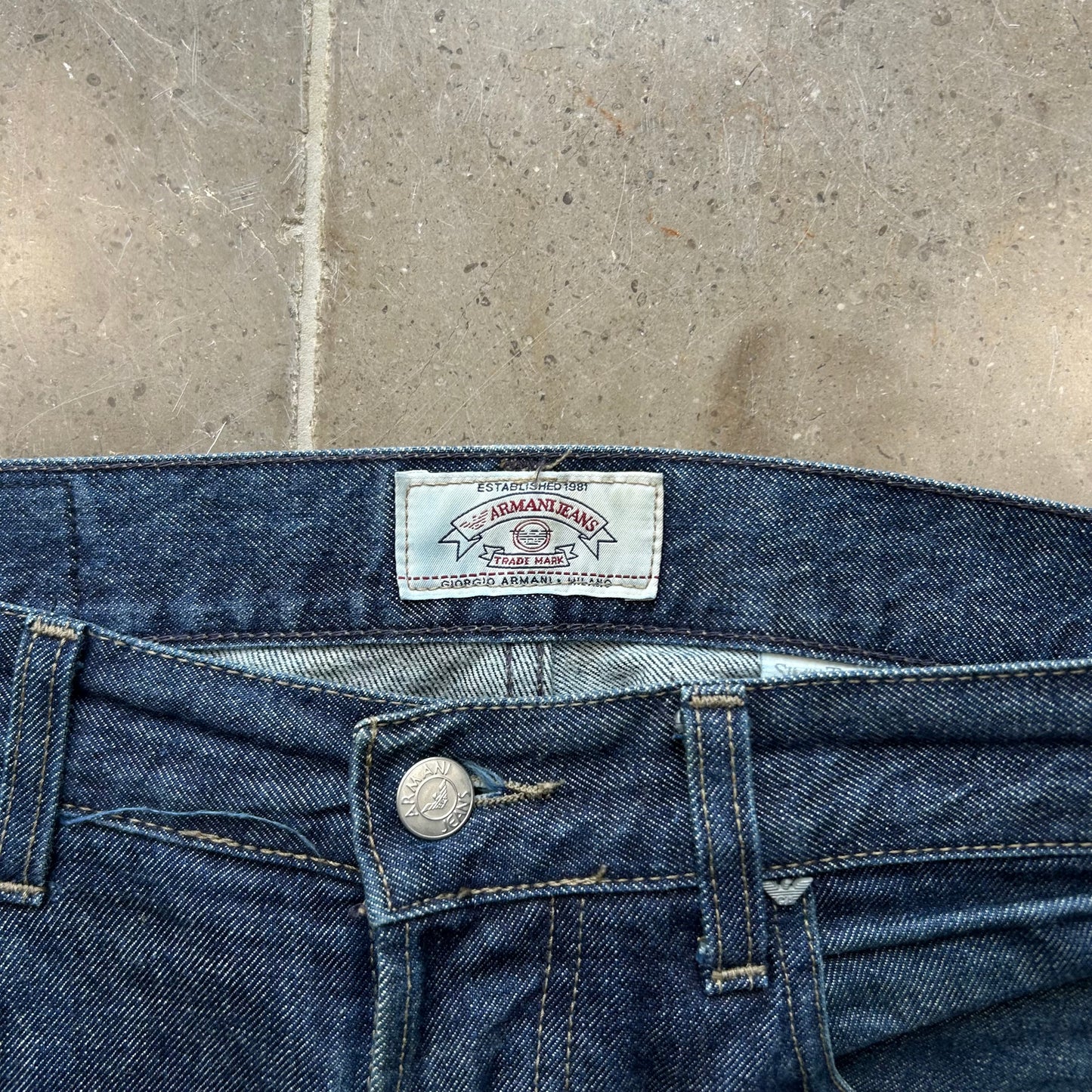 Armani Jeans Raw Denim Relaxed Straight Jeans W34 L34