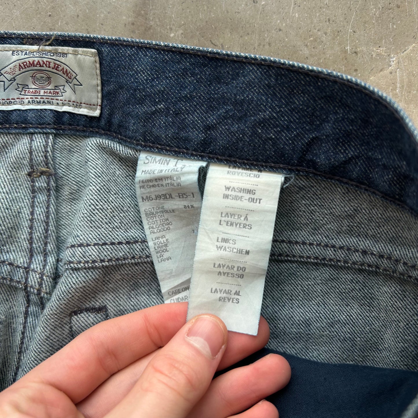 Armani Jeans Raw Denim Relaxed Straight Jeans W34 L34