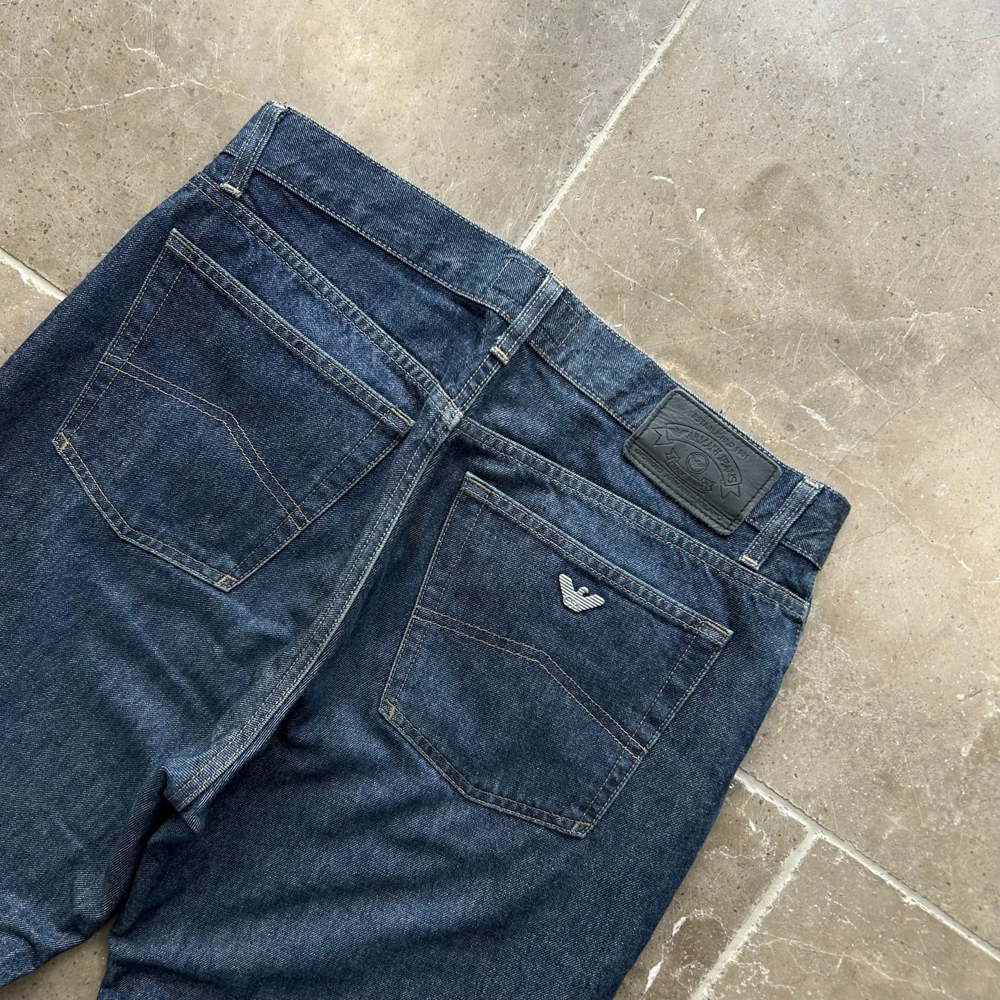 Armani Jeans Raw Denim Relaxed Straight Jeans W34 L34