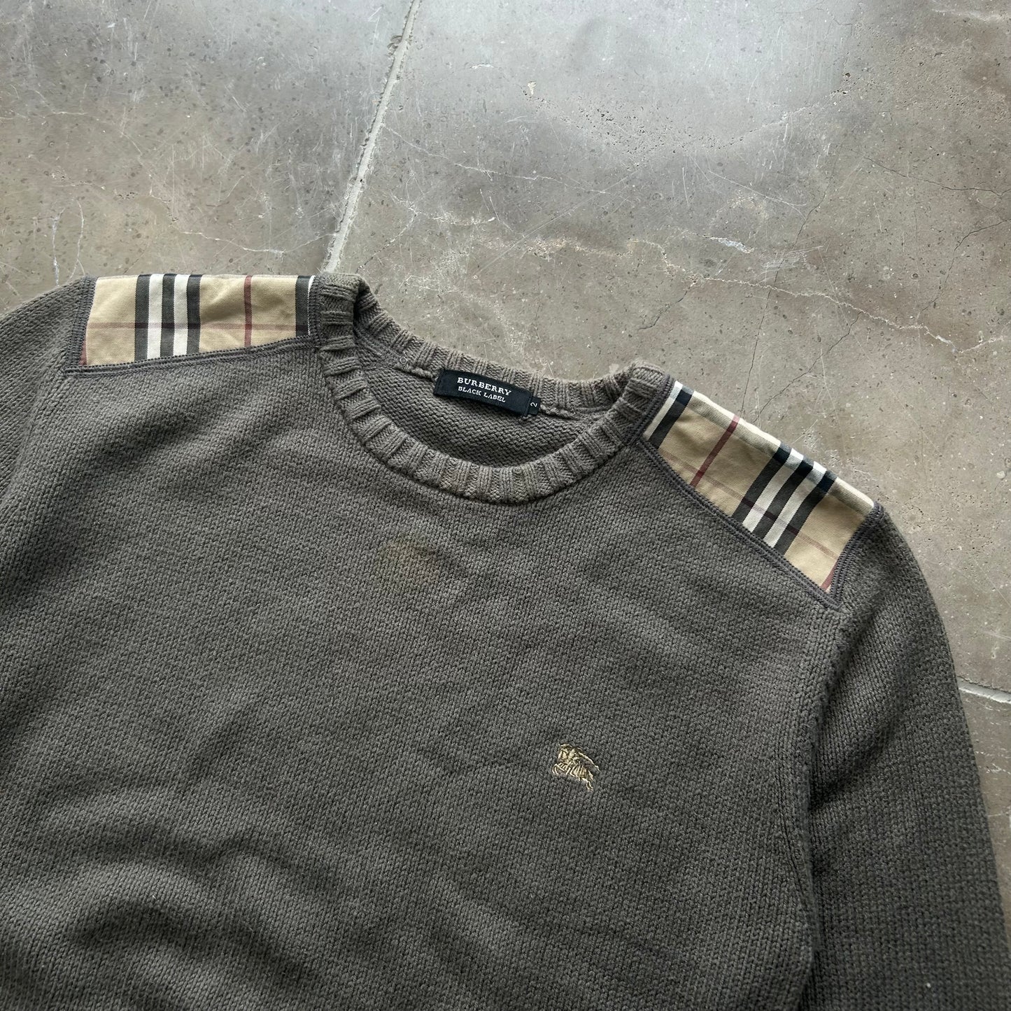 Burberry Black Label Nova Check Knit Jumper S