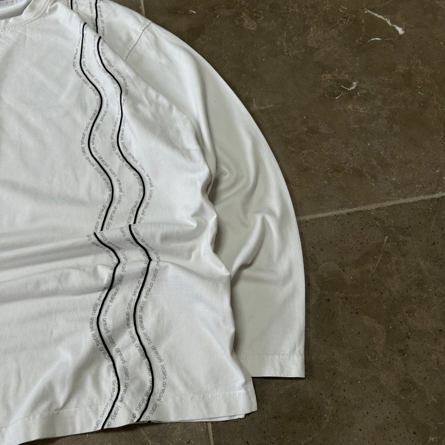 Vintage Armani Jeans Long Sleeve T Shirt Size XL