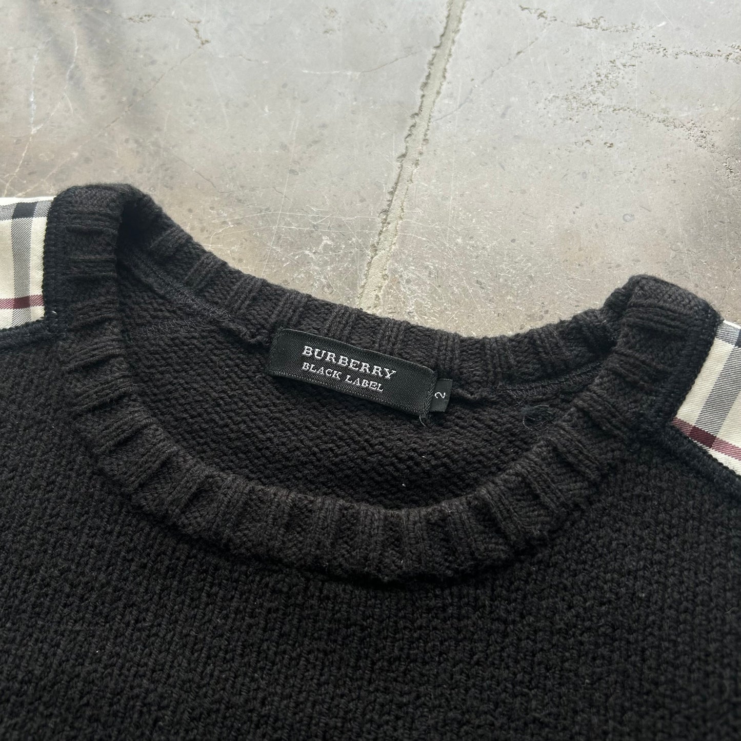 Burberry Black Label Nova Check Knit Jumper S
