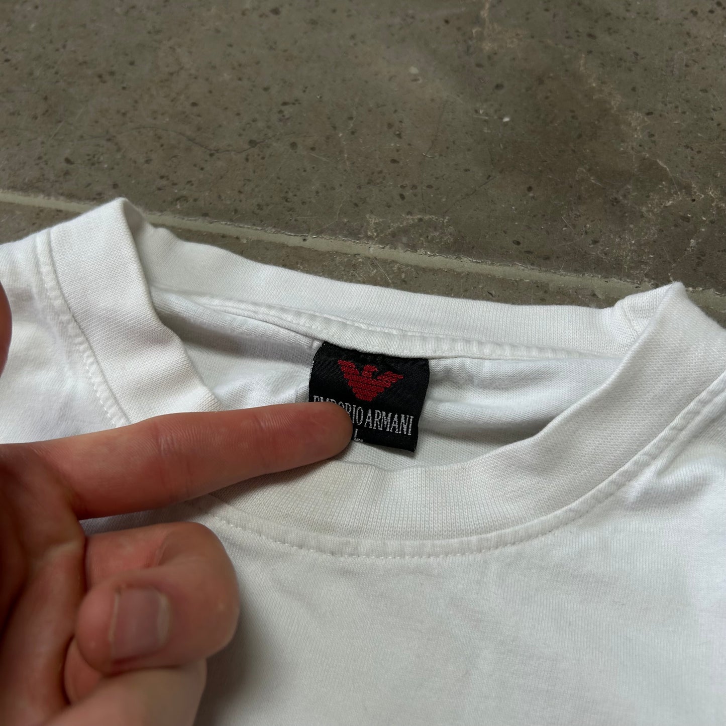 Vintage Armani Jeans Long Sleeve T Shirt Size XL