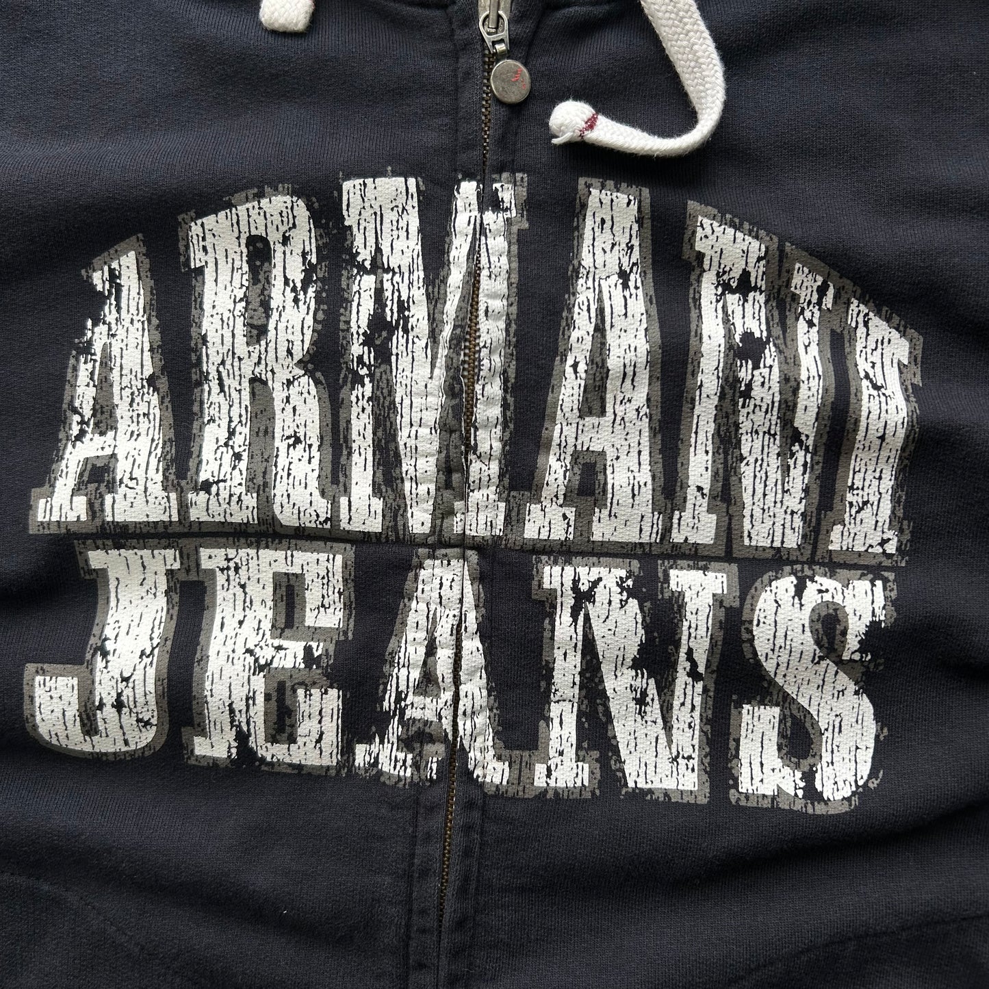 Vintage Armani Jeans Zip Up Hoodie Size M