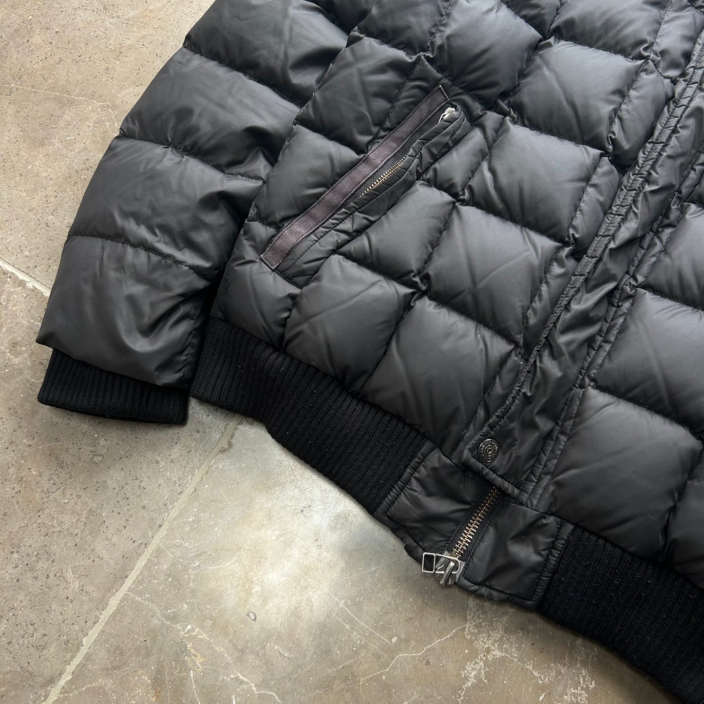 Vintage True Religion Square Stitch Fur Hood Puffer Jacket