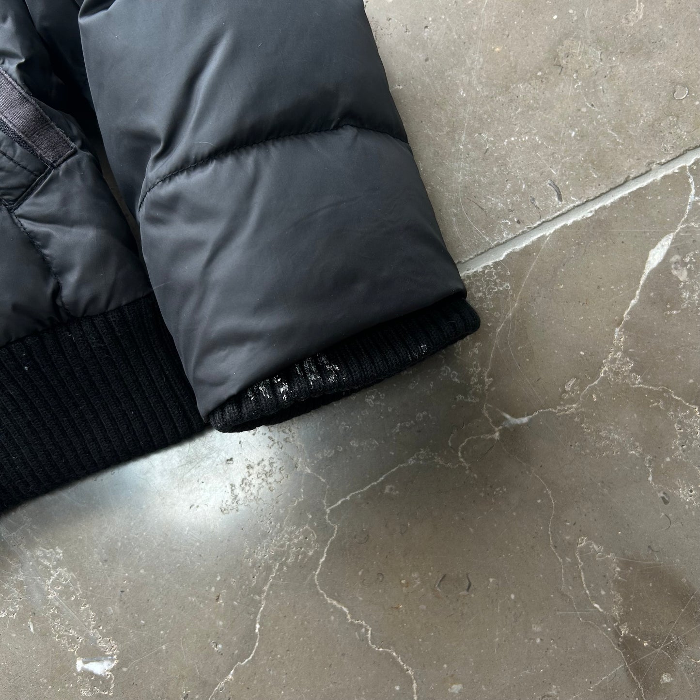 Vintage True Religion Square Stitch Fur Hood Puffer Jacket