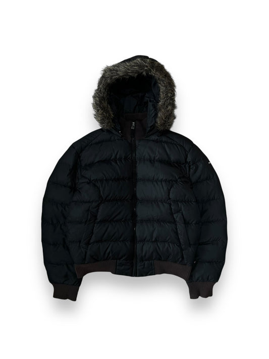 Vintage Ralph Lauren Fur Hood Puffer Jacket Black M