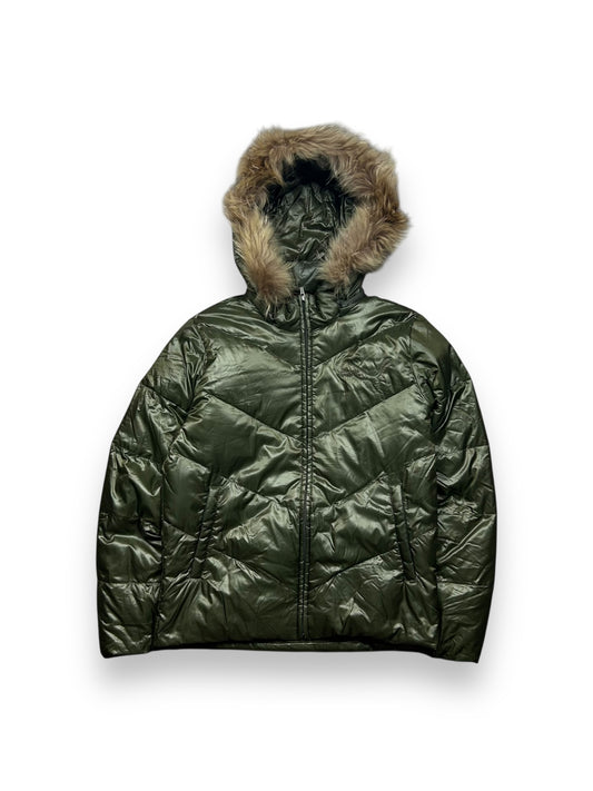 Vintage Japanese Archive Fur Hood Puffer Jacket M