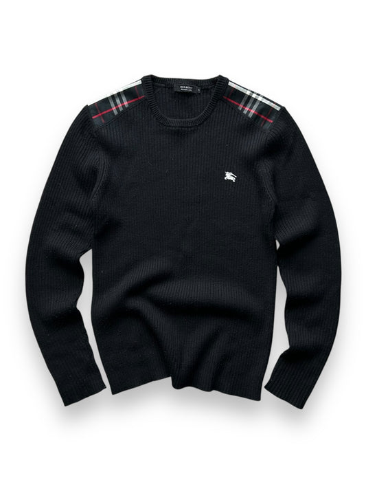 Burberry Black Label Nova Check Ribbed Knit Jumper S