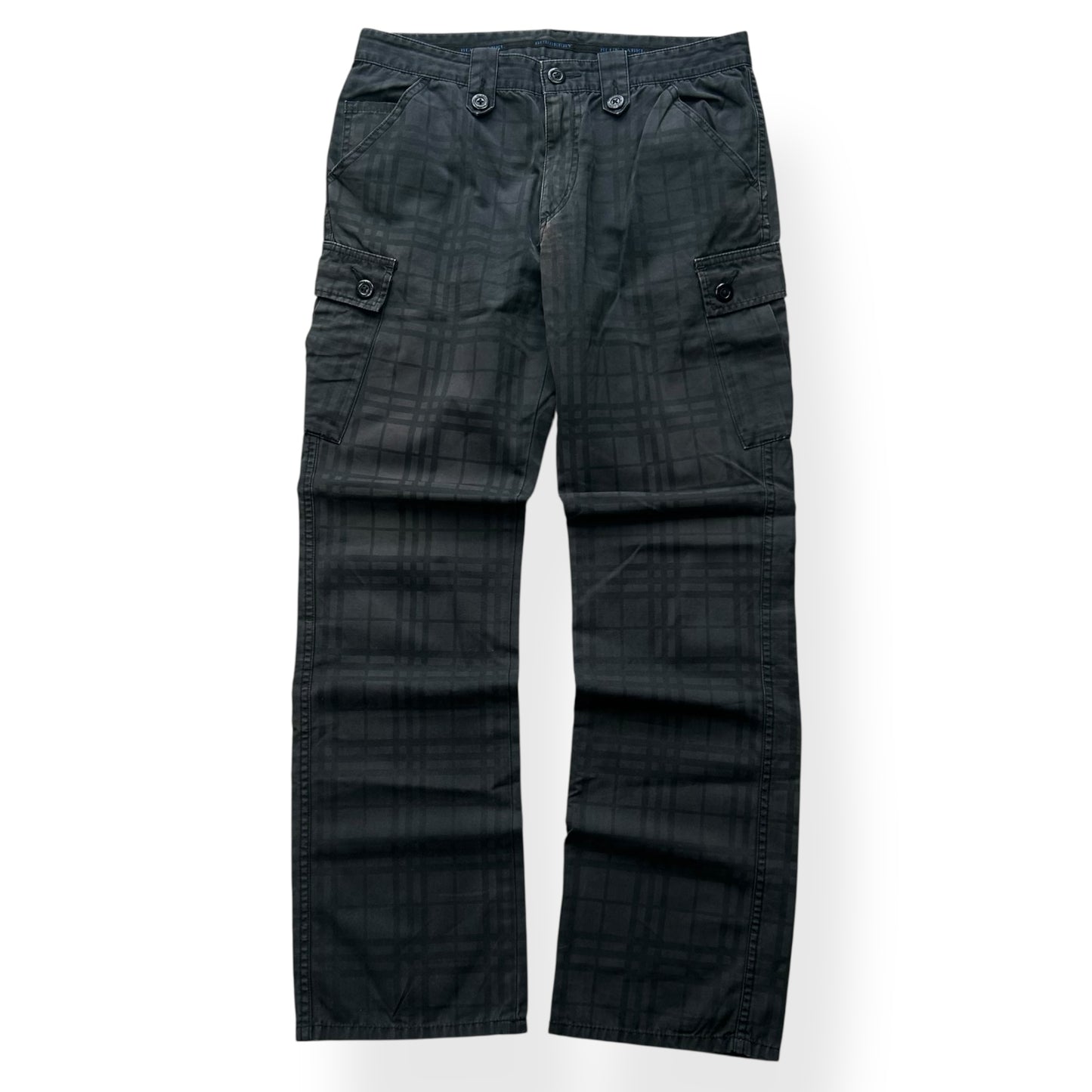 Vintage Burberry Blue Label Shadow Utility Cargo Trousers W30 L30