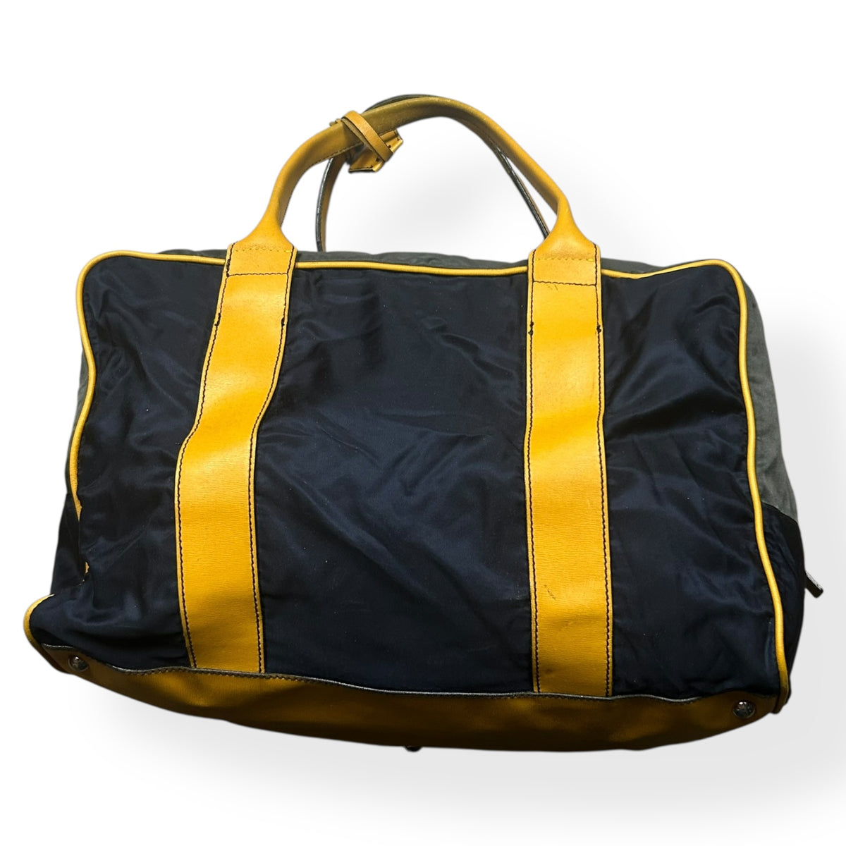 Prada Nylon Two Way Zip Duffle Travel Bag