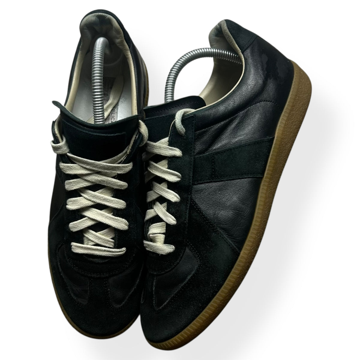 Maison Margiela Gats Low Top Trainers Black UK 8