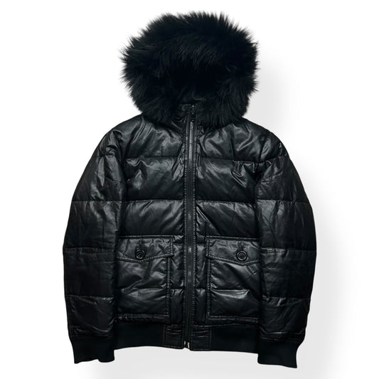 Burberry Black Label Reversible Fur Puffer Jacket S