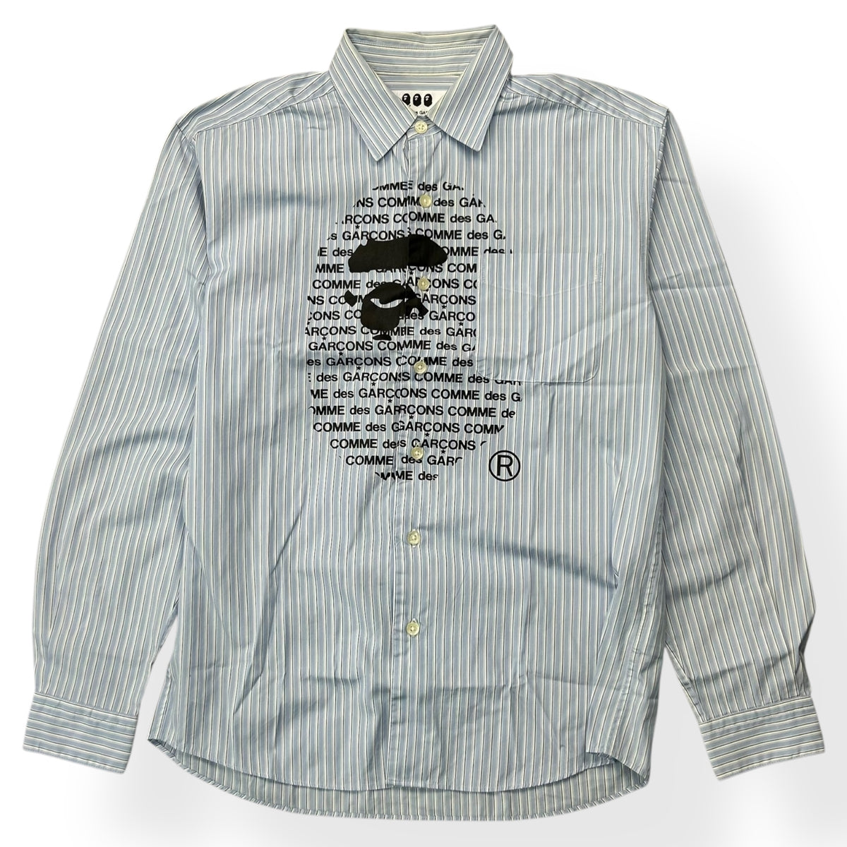 Comme des Garcons x Bape Striped Long Sleeve Shirt S