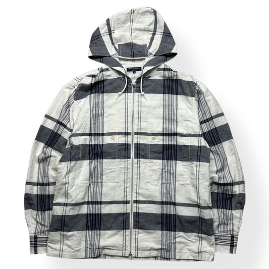 Comme des Garcons Homme Plaid Hooded Windbreaker Jacket L