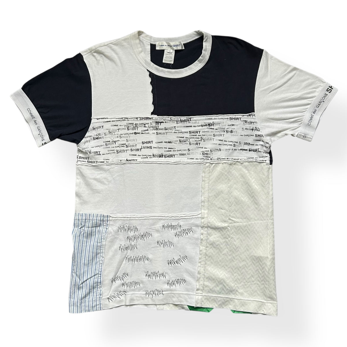 Comme Des Garcons SHIRT Monogram Patchwork T-Shirt S