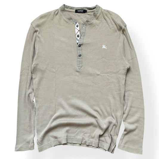 Burberry Black Label Long Sleeve Henley T Shirt M