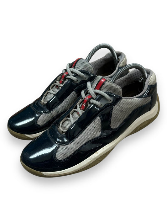 Prada America Cup Shiny Low Trainer Uk 8