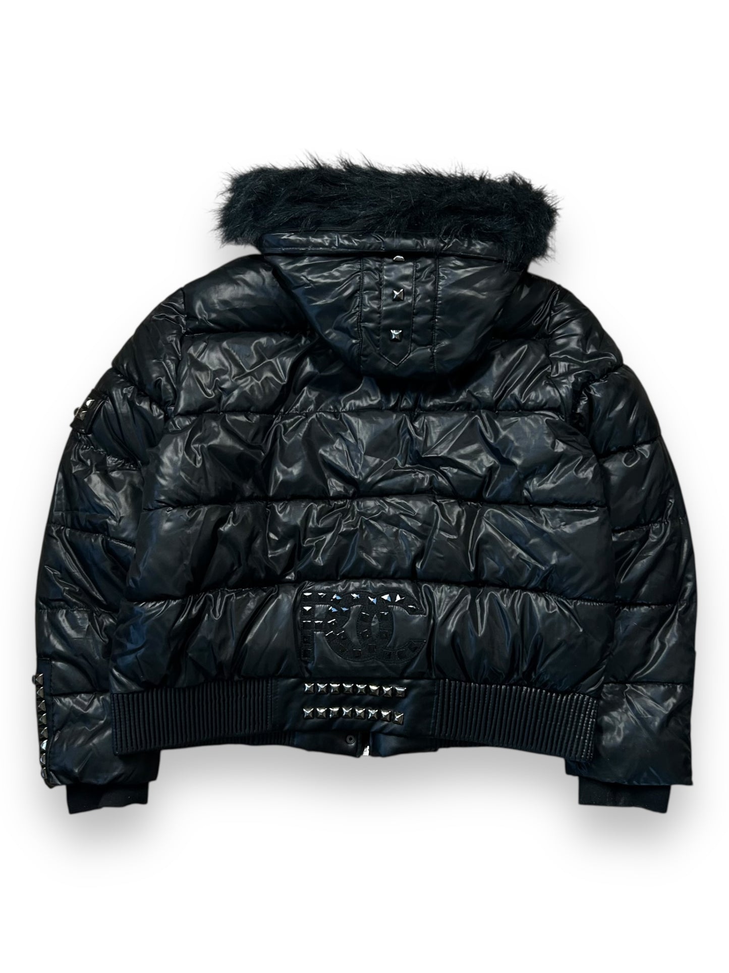 Vintage Rocawear Fur Hooded Puffer Jacket Size M