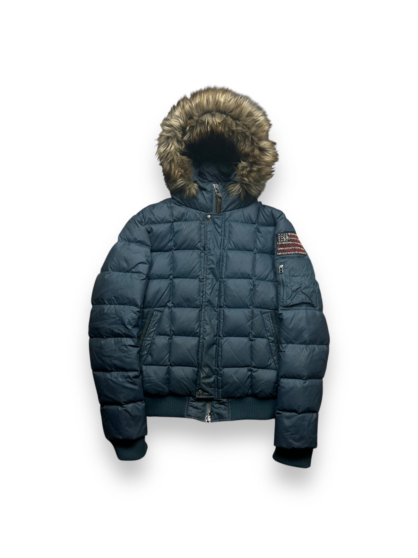 Vintage True Religion Square Stitch Puffer Jacket L