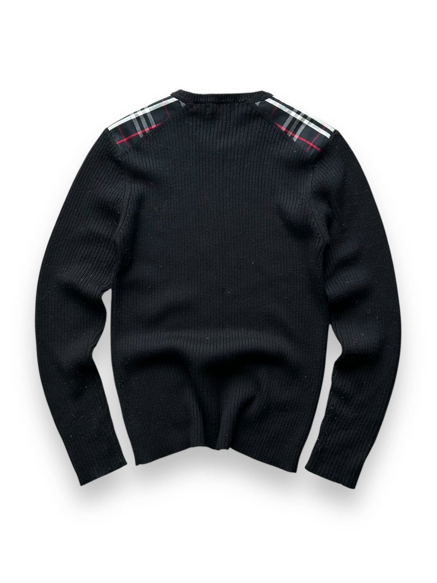 Burberry Black Label Nova Check Ribbed Knit Jumper S